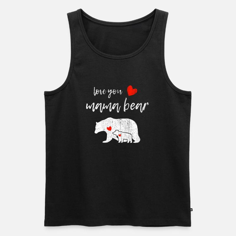 Love you mama bear - Männer Premium Bio Tank Top - Schwarz