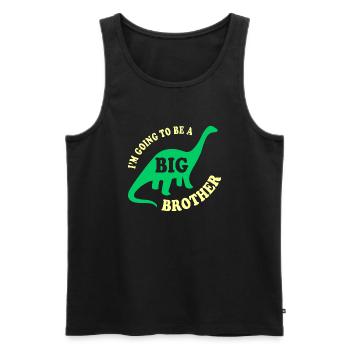 Big Brother To Be - Men's Premium Organic Tank Top - black - Front - Michal (187cm)