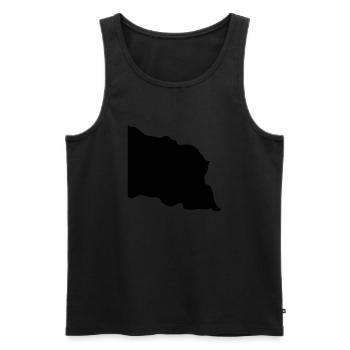flatternde Fahne Italia Italy Italien - Männer Premium Bio Tank Top - Schwarz - Vorne - Michal (187cm)