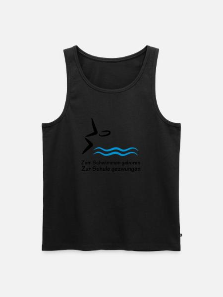 schwimmen - Männer Premium Bio Tank Top - Schwarz