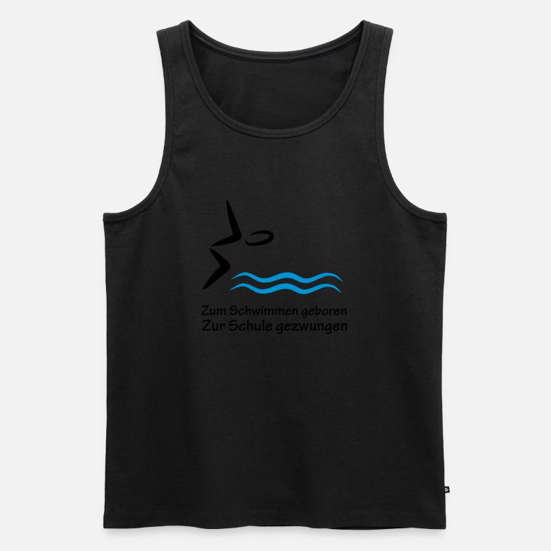 schwimmen - Männer Premium Bio Tank Top - Schwarz