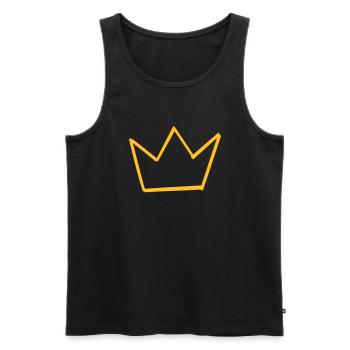 Krone Krone Krone Tiara Corona - Männer Premium Bio Tank Top - Schwarz - Vorne - AI Model Male 178 light (178cm)