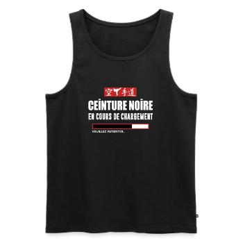 Karate - ceinture noire - Débardeur bio Premium Homme - noir - Devant - Michal (187cm)