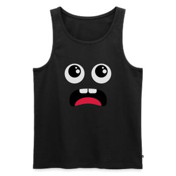 Surpris - comiqueSurpris - Comic - Débardeur bio Premium Homme - noir - Devant - AI Model Male 178 light (178cm)