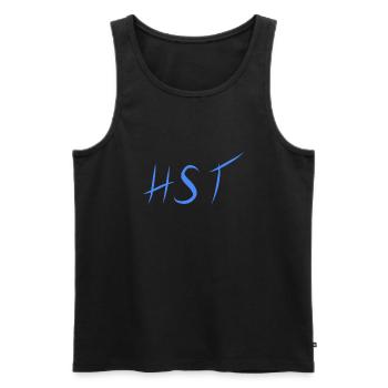 HST Hansestadt Stralsund - Männer Premium Bio Tank Top - Schwarz - Vorne - AI Model Male 178 light (178cm)
