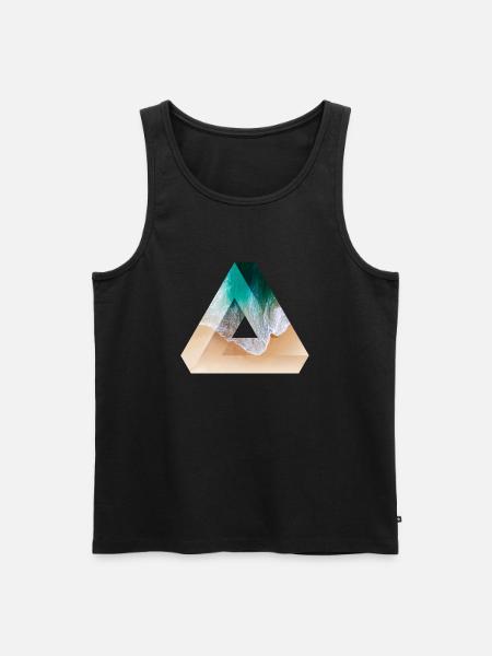 Penrose Triangle Design - Men's Premium Organic Tank Top - black