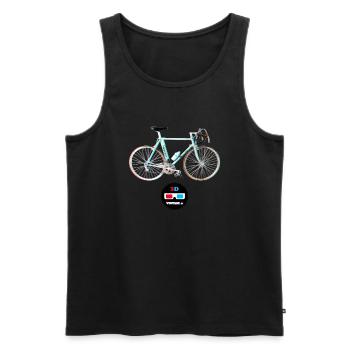 Vintage - Bianchi 3D - Men's Premium Organic Tank Top - black - Front - AI Model Male 178 light (178cm)