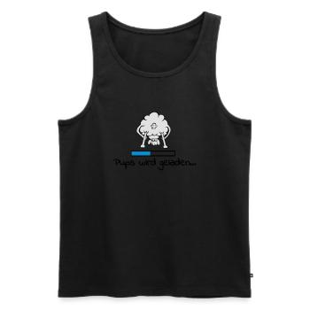 pups_geladen_3f - Männer Premium Bio Tank Top - Schwarz - Vorne - Michal (187cm)
