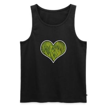 Ein Herz für die Natur! - Männer Premium Bio Tank Top - Schwarz - Vorne - Michal (187cm)