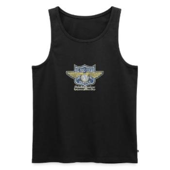 El Paso Texas Oil Service - Männer Premium Bio Tank Top - Schwarz - Vorne - Michal (187cm)