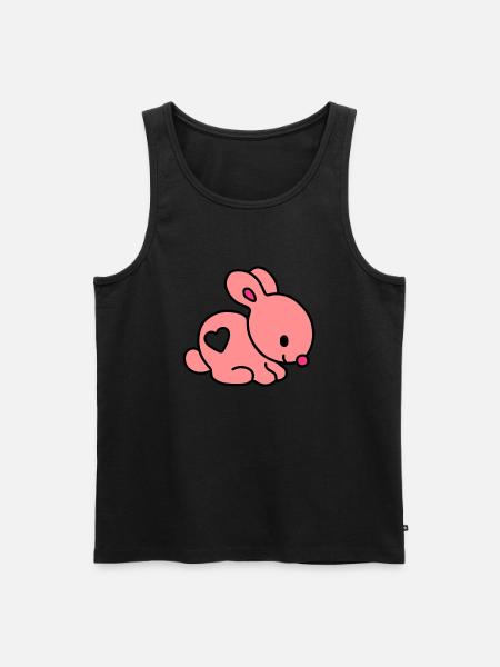 lapin coeur - Débardeur bio Premium Homme - noir