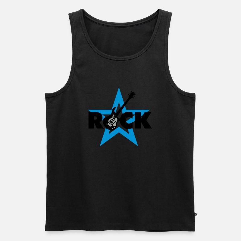 rock_star_042013_c_3c - Männer Premium Bio Tank Top - Schwarz