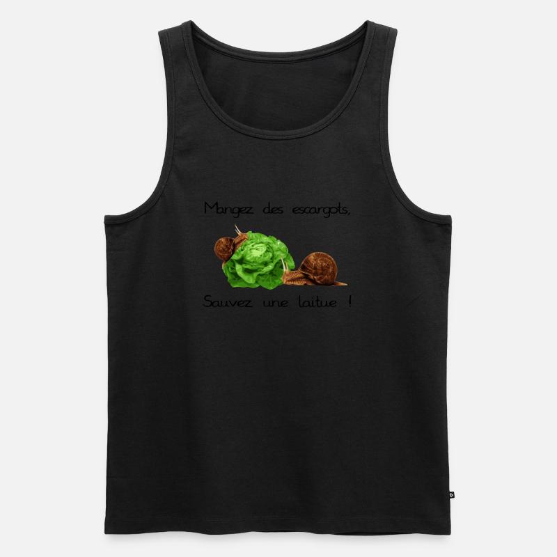 Snails - Männer Premium Bio Tank Top - Schwarz
