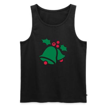 Weihnachten Glocken - Männer Premium Bio Tank Top - Schwarz - Vorne - Michal (187cm)