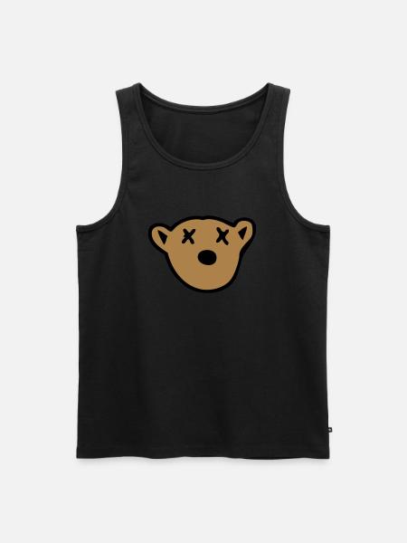 bear face - Men's Premium Organic Tank Top - black
