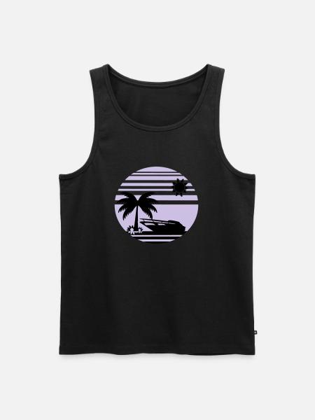 sunset_beach2 - Débardeur bio Premium Homme - noir