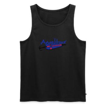 angeltour_norwegen_3c - Männer Premium Bio Tank Top - Schwarz - Vorne - Michal (187cm)