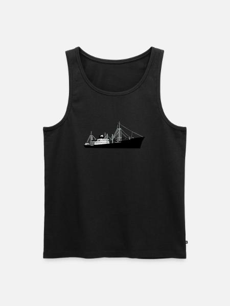 Schiff - MS F. Freiligrath - Männer Premium Bio Tank Top - Schwarz