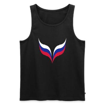 триколоре Россия - Männer Premium Bio Tank Top - Schwarz - Vorne - Michal (187cm)