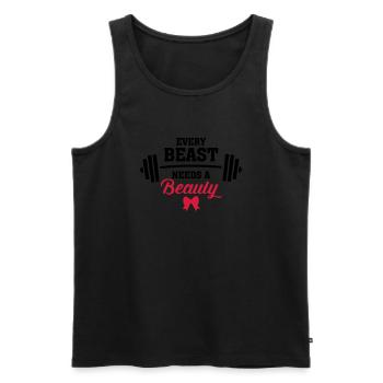 Beauty - Beast (Part 2) - Männer Premium Bio Tank Top - Schwarz - Vorne - AI Model Male 178 light (178cm)
