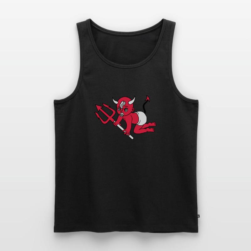 evil devil demon hell devil satan crawling pacifie Men's Premium Organic Tank Top