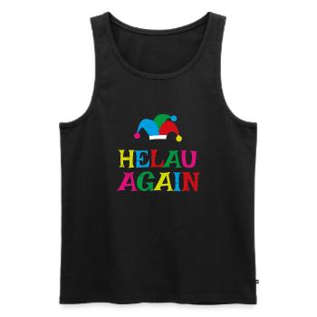 helau again karneval kostüm - Männer Premium Bio Tank Top - Schwarz - Vorne - AI Model Male 178 light (178cm)