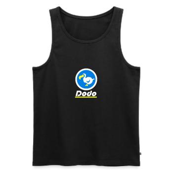 Dodo Airlines - Men's Premium Organic Tank Top - black - Front - AI Model Male 178 light (178cm)