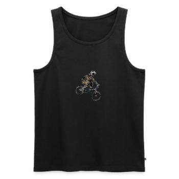 BMX Mountainbike - Männer Premium Bio Tank Top - Schwarz - Vorne - Michal (187cm)