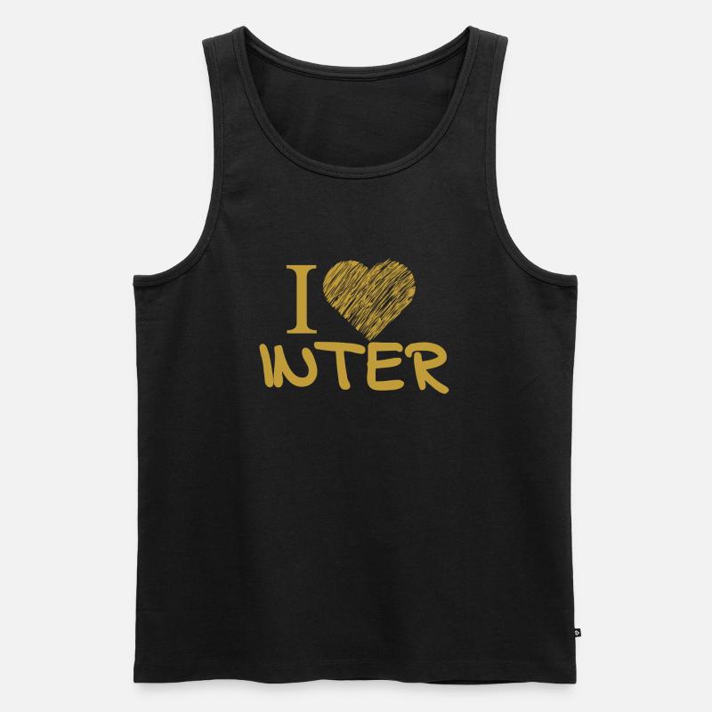 Ich liebe inter - Männer Premium Bio Tank Top - Schwarz