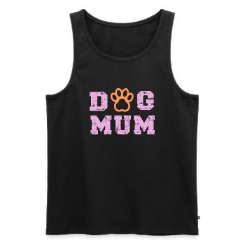 DOG MUM rosa pink - Männer Premium Bio Tank Top - Schwarz - Vorne - AI Model Male 178 light (178cm)