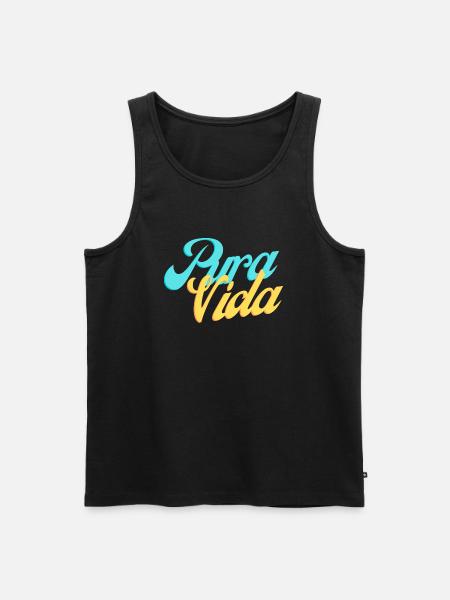 Pura Vida - Männer Premium Bio Tank Top - Schwarz