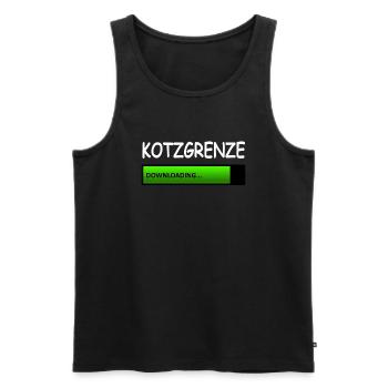 Kotzgrenze lustiges Party Alkohol Bier Ladebalken - Männer Premium Bio Tank Top - Schwarz - Vorne - Michal (187cm)