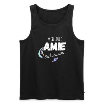 meilleure amie de l'univers cadeau amie - Débardeur bio Premium Homme - noir - Devant - AI Model Male 178 light (178cm)