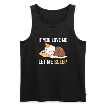 If you love me let me sleep - Men's Premium Organic Tank Top - black - Front - AI Model Male 178 light (178cm)