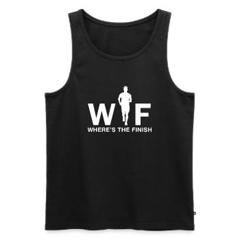 Marathon Running - Men's Premium Organic Tank Top - black - Front - AI Model Male 178 light (178cm)