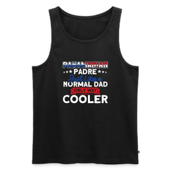 Panamaischer Padre Papa Panama Souvenir - Männer Premium Bio Tank Top - Schwarz - Vorne - AI Model Male 178 light (178cm)