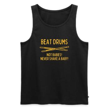 NEVER SHAKE A BABY - Men's Premium Organic Tank Top - black - Front - AI Model Male 178 light (178cm)