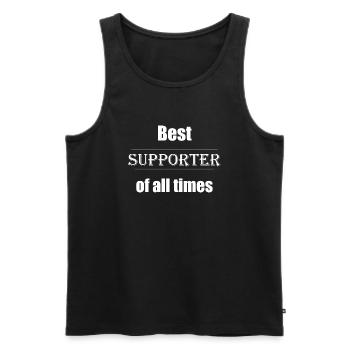 Gamers Outfit - Best Supporter of all times - Männer Premium Bio Tank Top - Schwarz - Vorne - Michal (187cm)