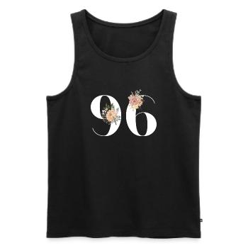 Blumen zum 96-jährigen Jubiläum (Geschenk von 96 Jahren) - Männer Premium Bio Tank Top - Schwarz - Vorne - AI Model Male 178 light (178cm)