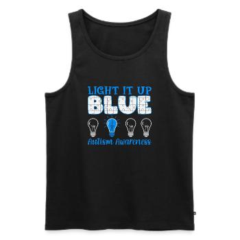 Autismus Kampf Aufklärung Autist Autisten Puzzle - Männer Premium Bio Tank Top - Schwarz - Vorne - AI Model Male 178 light (178cm)
