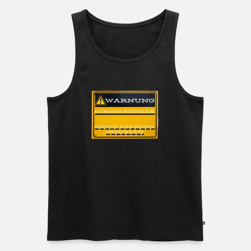 Warnung Auser Betrieb - Männer Premium Bio Tank Top - Schwarz