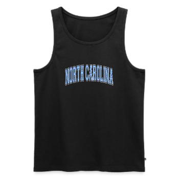 north carolina - Männer Premium Bio Tank Top - Schwarz - Vorne - AI Model Male 178 light (178cm)