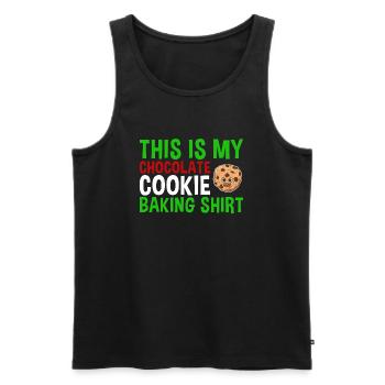 Baking Chocolate Christmas Cookie Baking Cookie - Men's Premium Organic Tank Top - black - Front - AI Model Male 178 light (178cm)