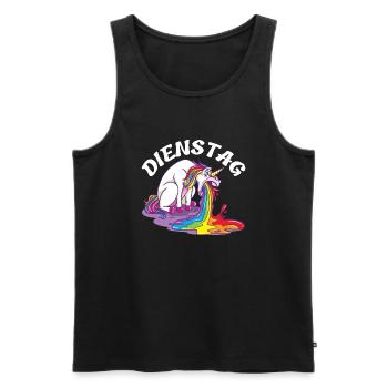 Überstunden Schichtdienst - Arbeiten macht spaß - Männer Premium Bio Tank Top - Schwarz - Vorne - Michal (187cm)