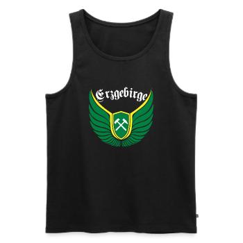 Erzgebirge meine Haamit - Männer Premium Bio Tank Top - Schwarz - Vorne - Michal (187cm)