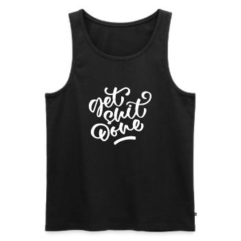Get Shit Done - Männer Premium Bio Tank Top - Schwarz - Vorne - AI Model Male 178 light (178cm)