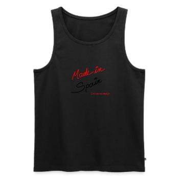 Made in Spain. Made in Spain - Men's Premium Organic Tank Top - black - Front - AI Model Male 178 light (178cm)