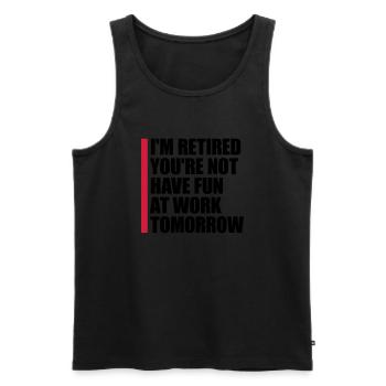 have fun at work - Männer Premium Bio Tank Top - Schwarz - Vorne - AI Model Male 178 light (178cm)