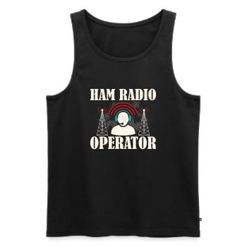 Ham Radio Operator Do It With Great Frequency Enth - Männer Premium Bio Tank Top - Schwarz - Vorne - AI Model Male 178 light (178cm)