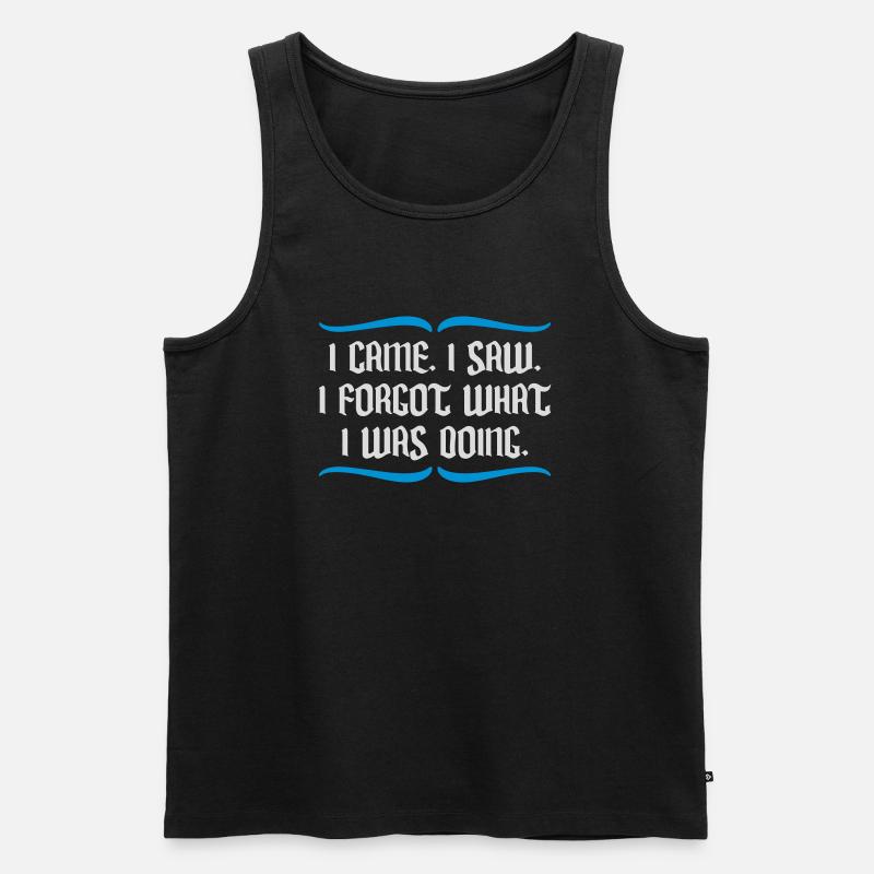 I came saw forget - Männer Premium Bio Tank Top - Schwarz